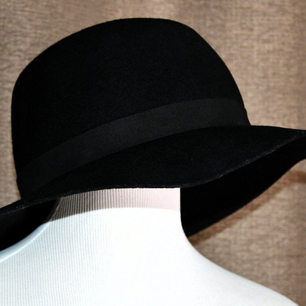 Jack + Lucy Black Wool Adjustable Fedora Hat - NWT!